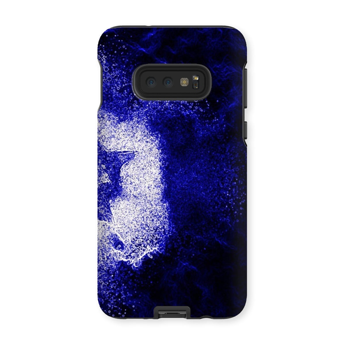Purple Tough Phone Case featuring dual-layered design with impact-resistant plastic and flexible silicone inner for enhanced protection.