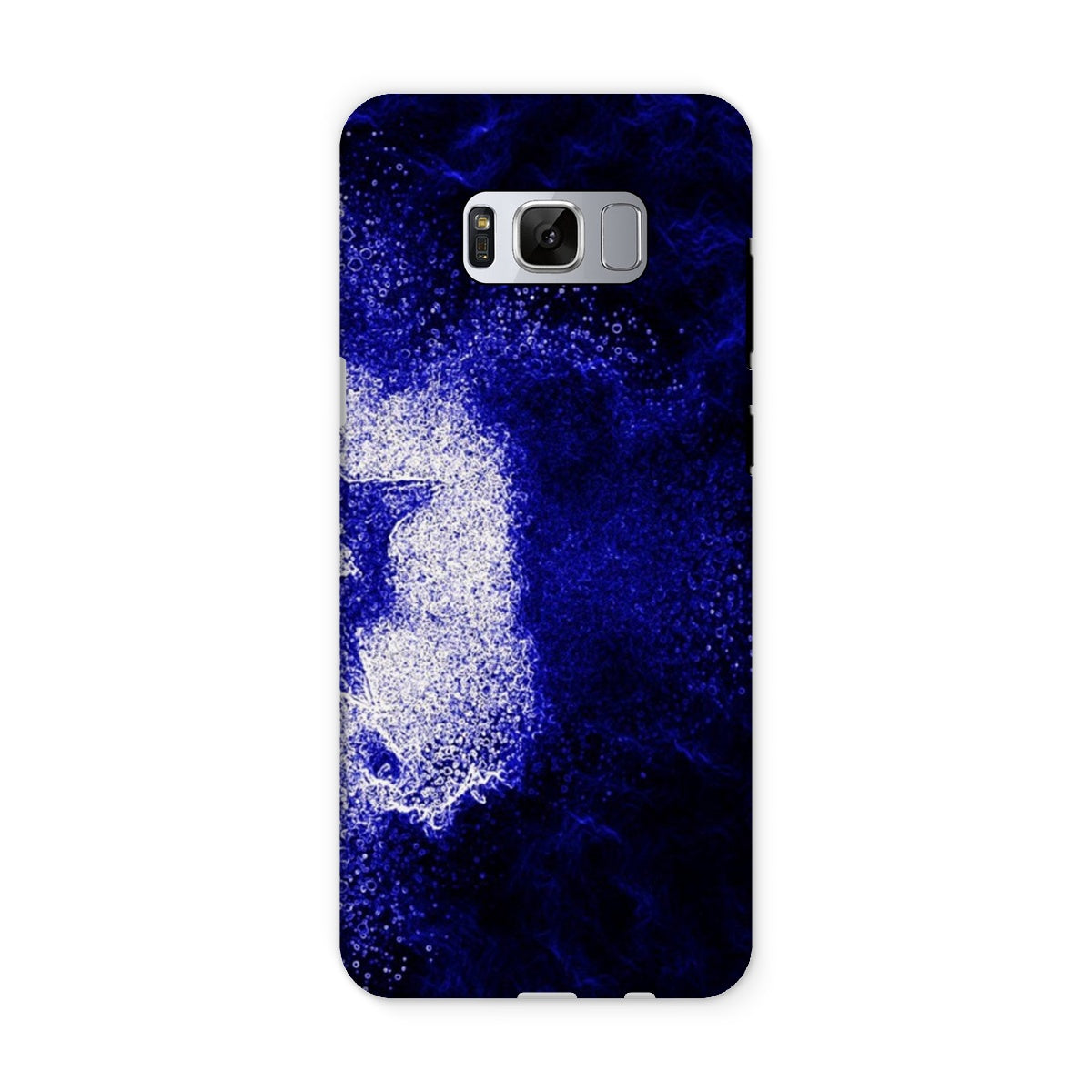 Purple Tough Phone Case featuring dual-layered design with impact-resistant plastic and flexible silicone inner for enhanced protection.