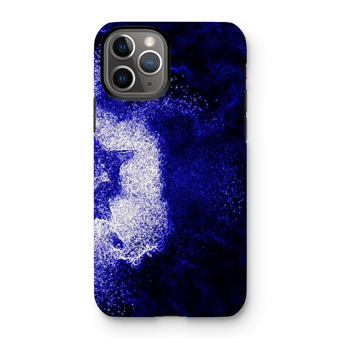 Purple Tough Phone Case featuring dual-layered design with impact-resistant plastic and flexible silicone inner for enhanced protection.