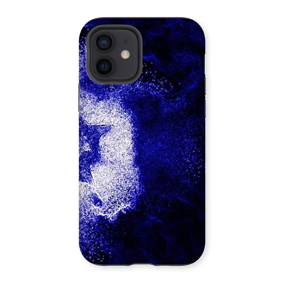 Purple Tough Phone Case featuring dual-layered design with impact-resistant plastic and flexible silicone inner for enhanced protection.