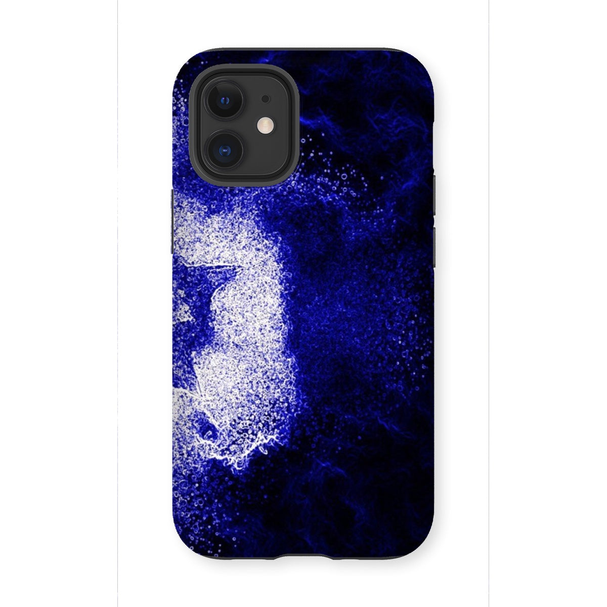 Purple Tough Phone Case featuring dual-layered design with impact-resistant plastic and flexible silicone inner for enhanced protection.