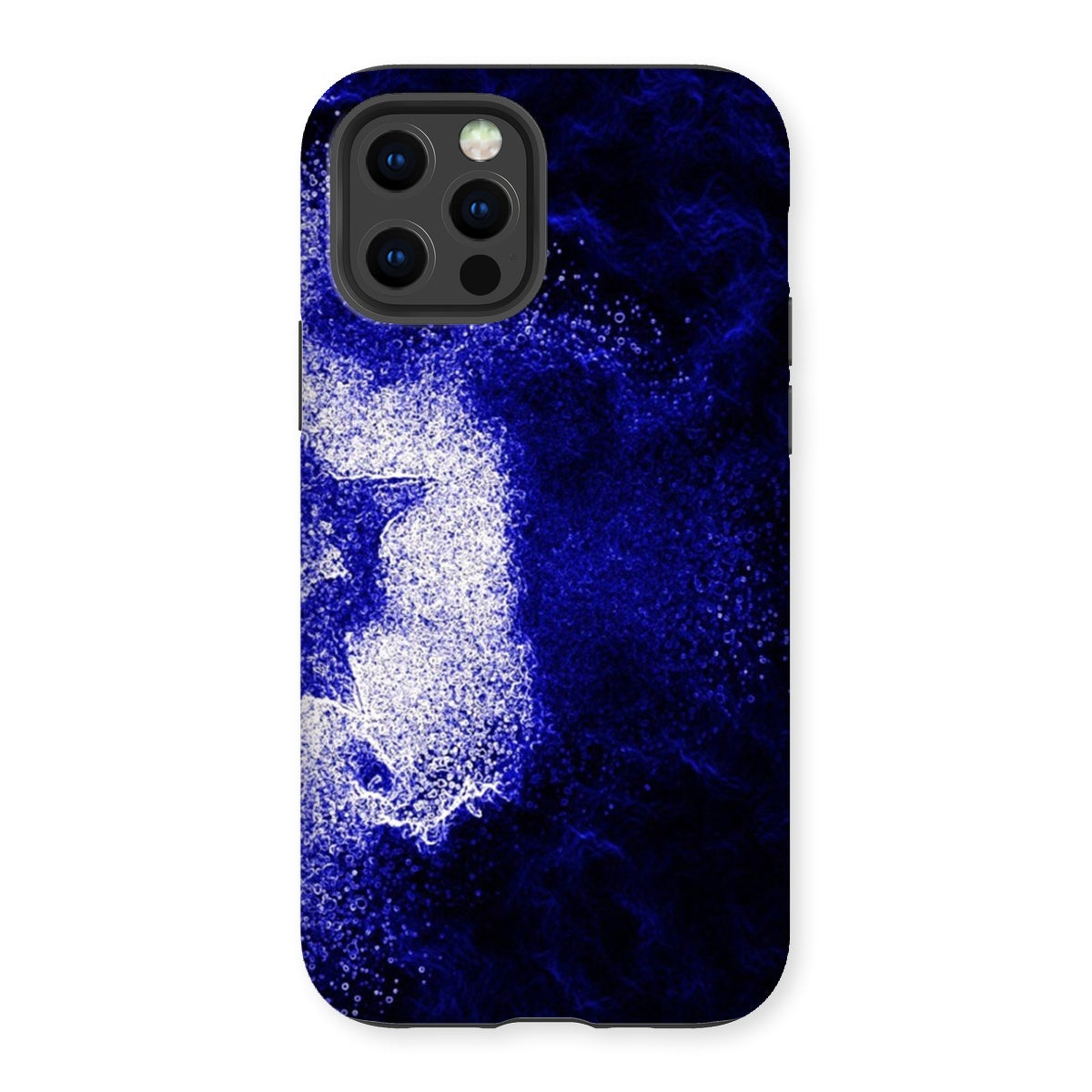 Purple Tough Phone Case featuring dual-layered design with impact-resistant plastic and flexible silicone inner for enhanced protection.