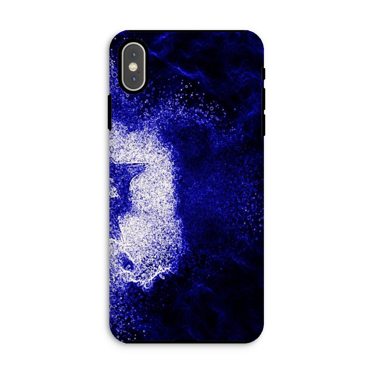 Purple Tough Phone Case featuring dual-layered design with impact-resistant plastic and flexible silicone inner for enhanced protection.