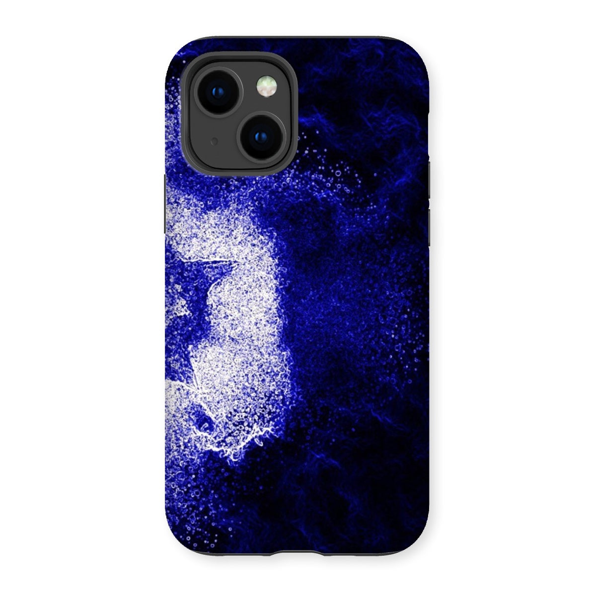 Purple Tough Phone Case featuring dual-layered design with impact-resistant plastic and flexible silicone inner for enhanced protection.
