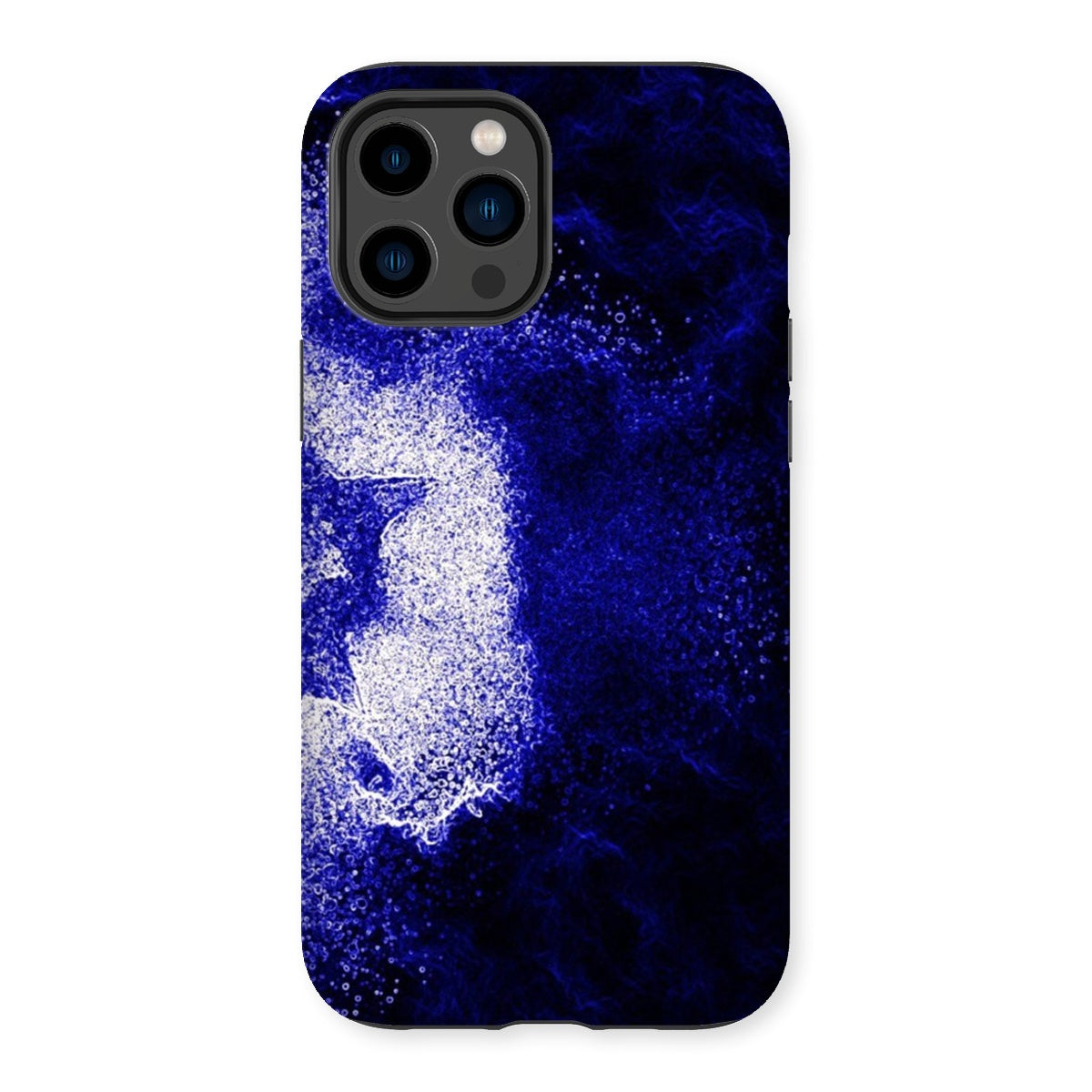 Purple Tough Phone Case featuring dual-layered design with impact-resistant plastic and flexible silicone inner for enhanced protection.