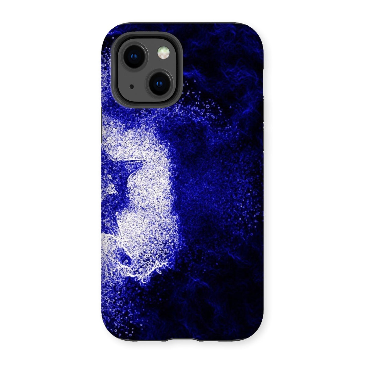 Purple Tough Phone Case featuring dual-layered design with impact-resistant plastic and flexible silicone inner for enhanced protection.