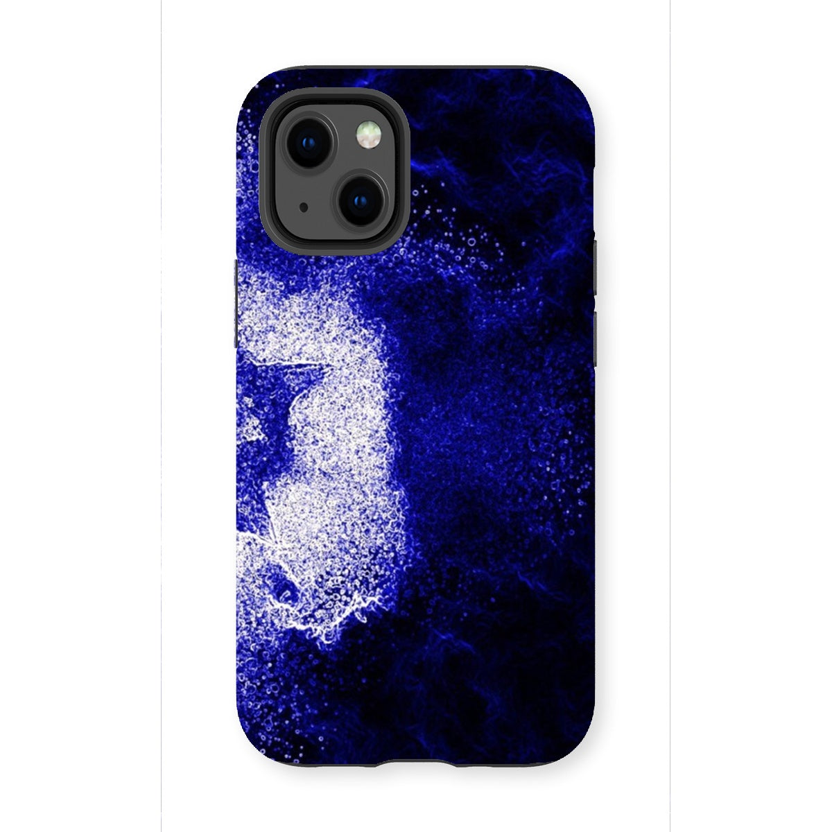 Purple Tough Phone Case featuring dual-layered design with impact-resistant plastic and flexible silicone inner for enhanced protection.