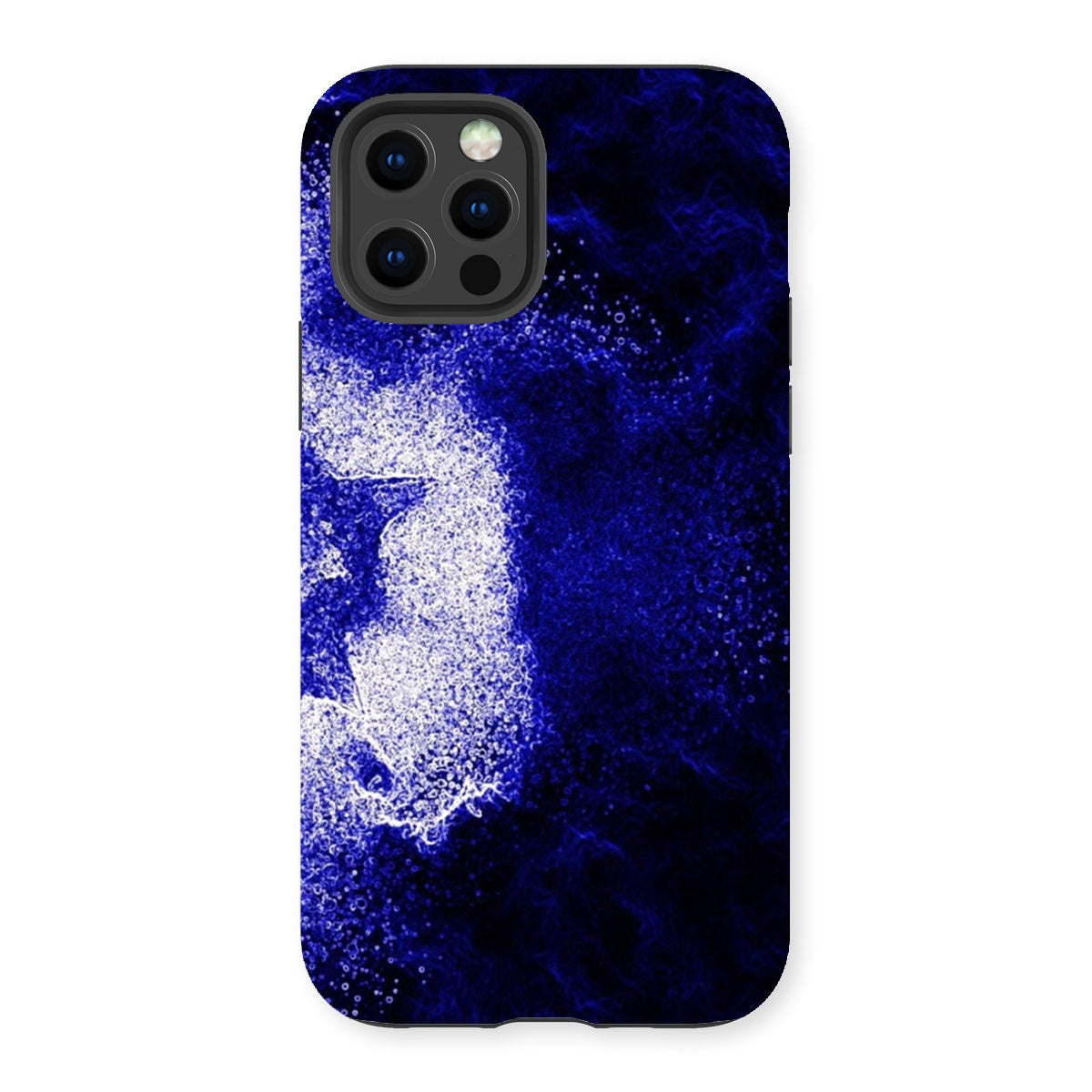 Purple Tough Phone Case featuring dual-layered design with impact-resistant plastic and flexible silicone inner for enhanced protection.