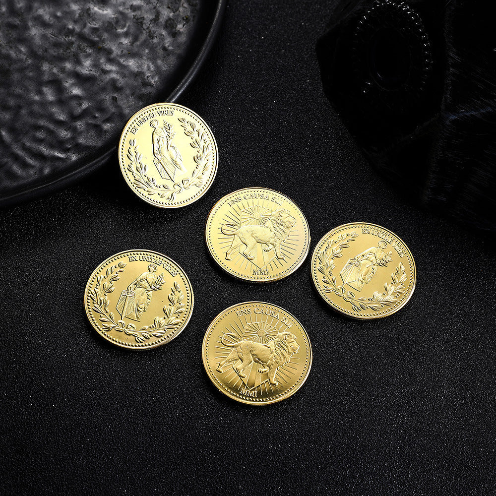 Keanu Reeves Gold Coin featuring intricate design and high-quality copper material, perfect for collectors and fans.