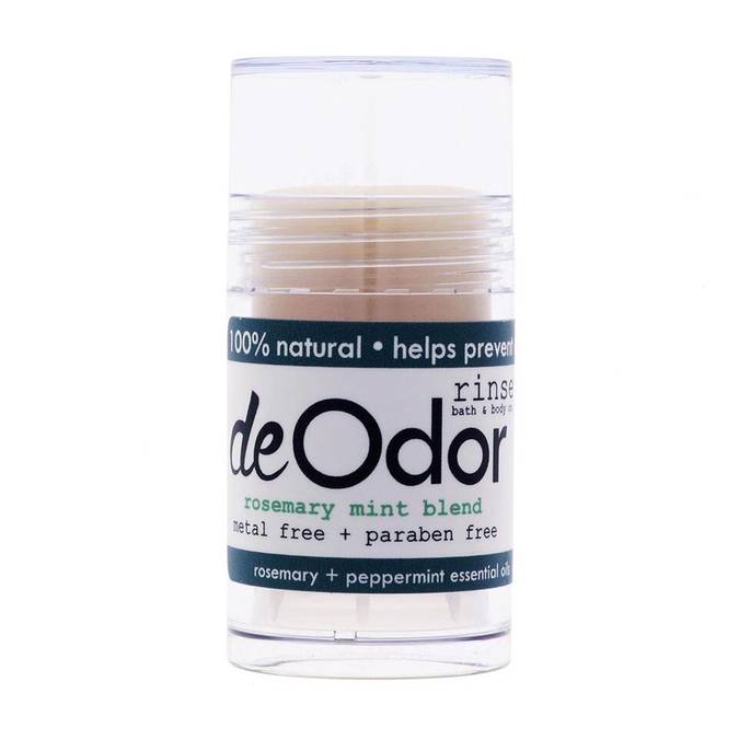 Rosemary Mint DeOdorant in a push-up tube, showcasing its natural ingredients and refreshing scent.