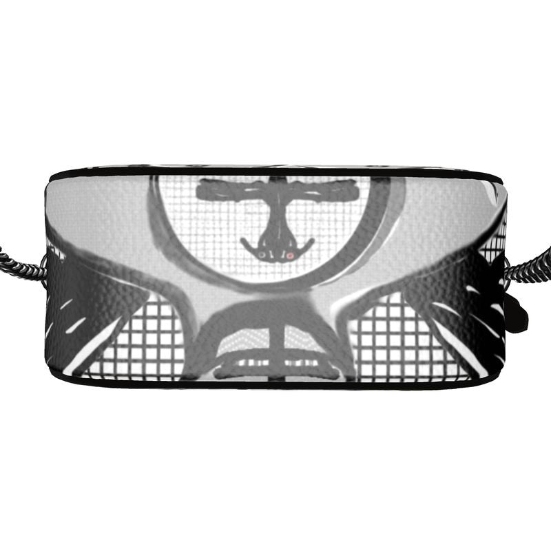 A stylish Round Box Bag made from 100% Nappa leather with faux suede lining and smooth black leather piping.