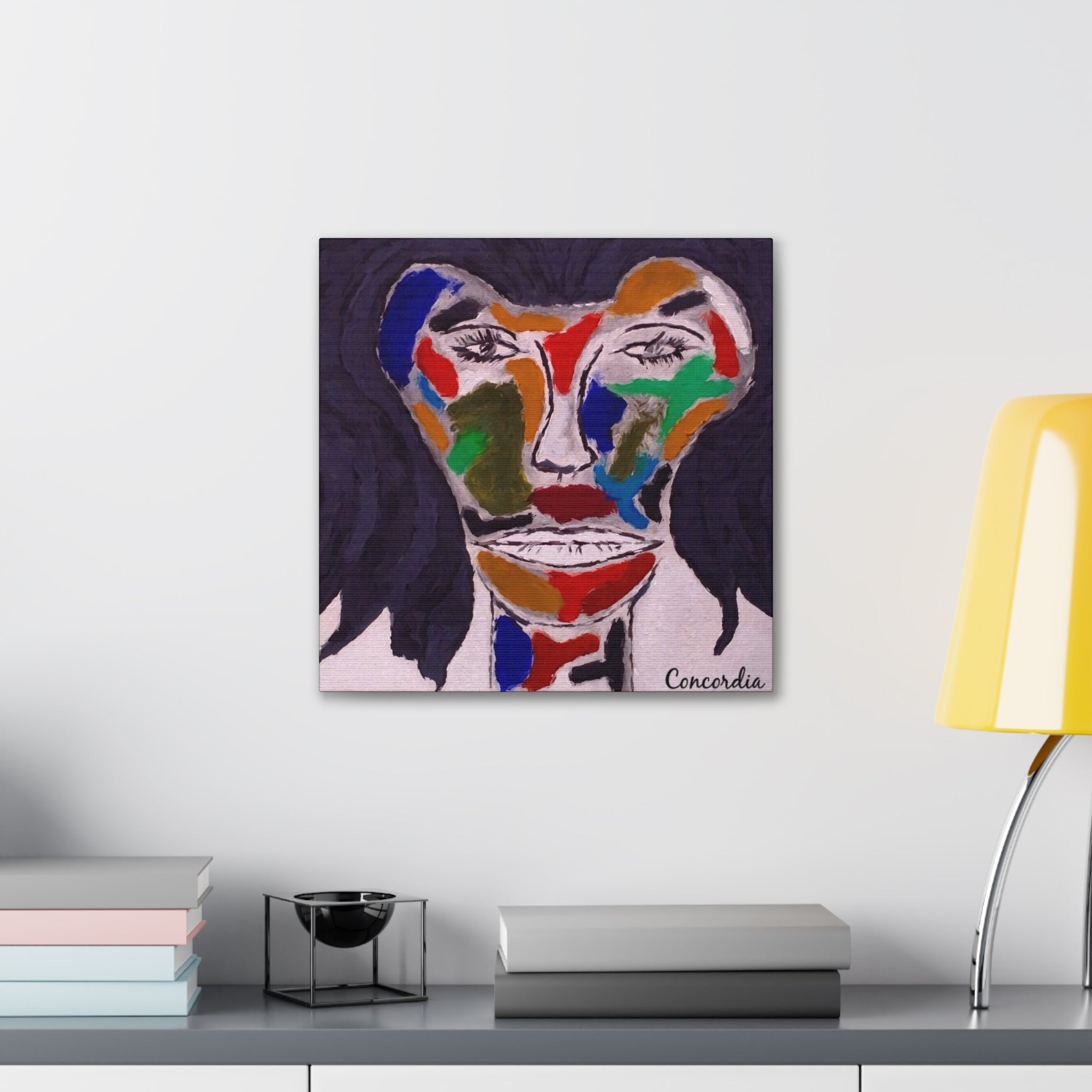 Salvador Concordia Dali Canvas Gallery Wrap showcasing vibrant colors and intricate details on high-quality cotton fabric.