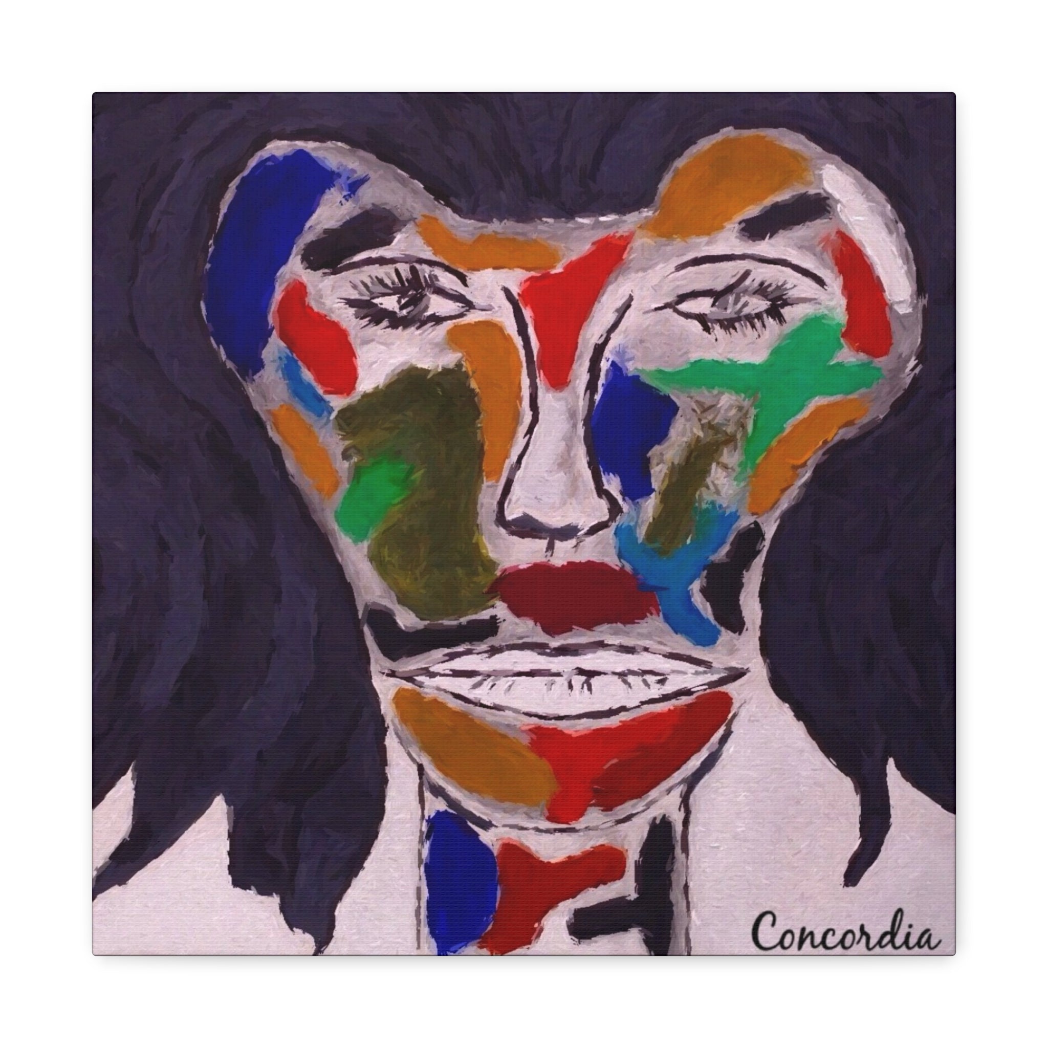 Salvador Concordia Dali Canvas Gallery Wrap showcasing vibrant colors and intricate details on high-quality cotton fabric.