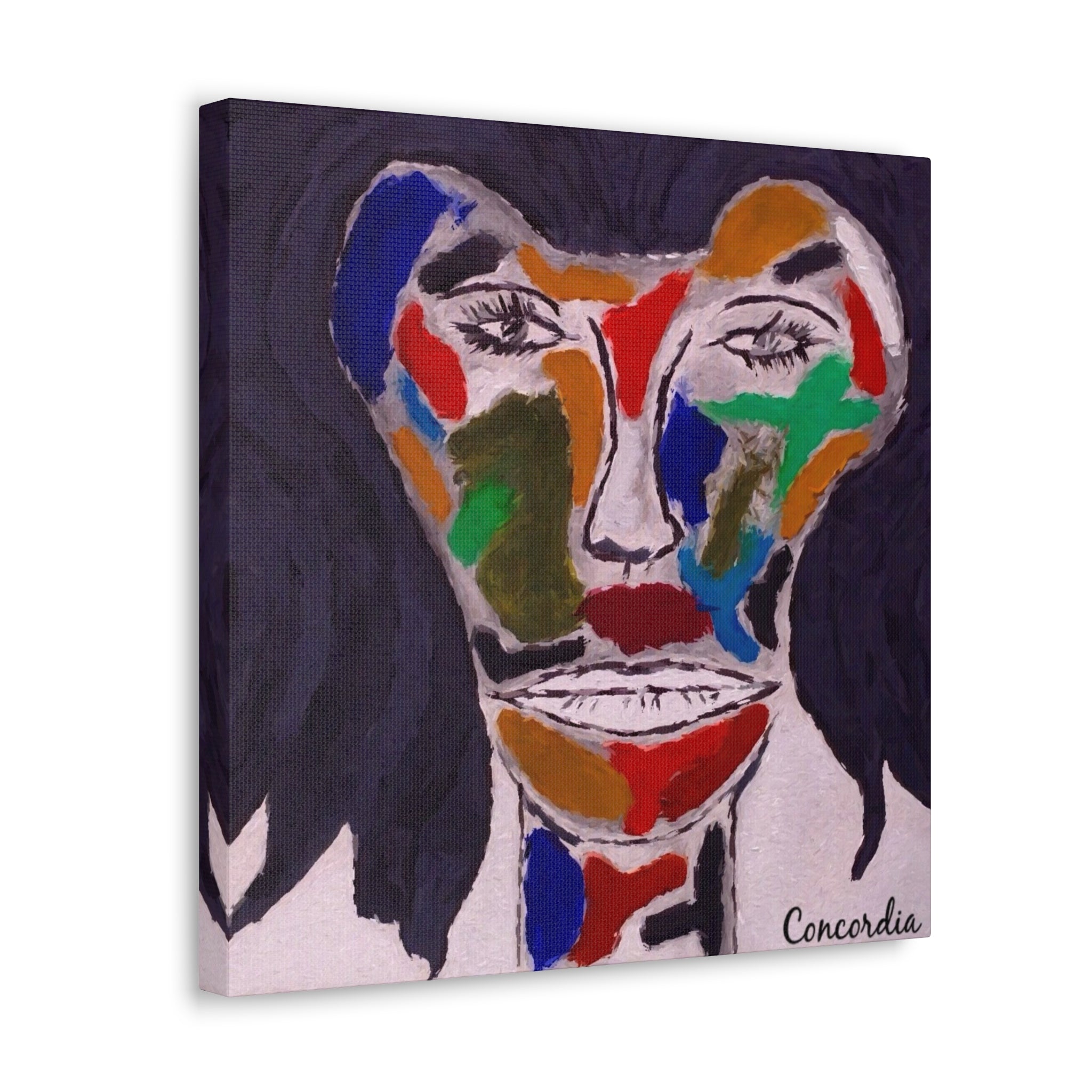 Salvador Concordia Dali Canvas Gallery Wrap showcasing vibrant colors and intricate details on high-quality cotton fabric.