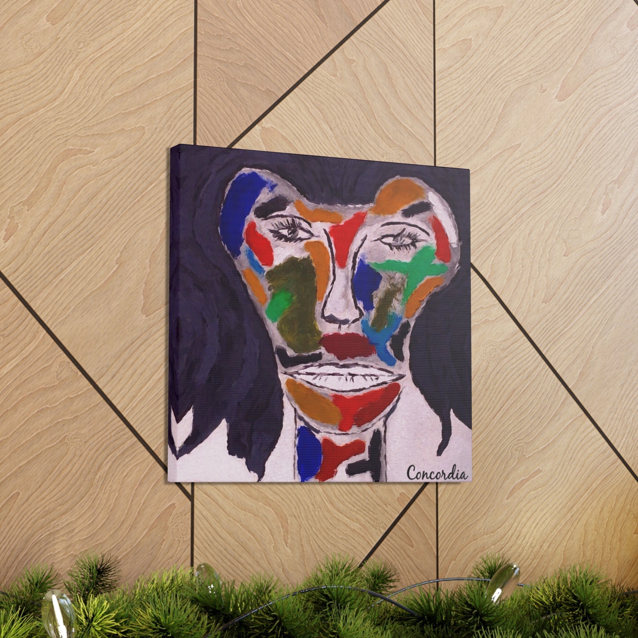 Salvador Concordia Dali Canvas Gallery Wrap showcasing vibrant colors and intricate details on high-quality cotton fabric.