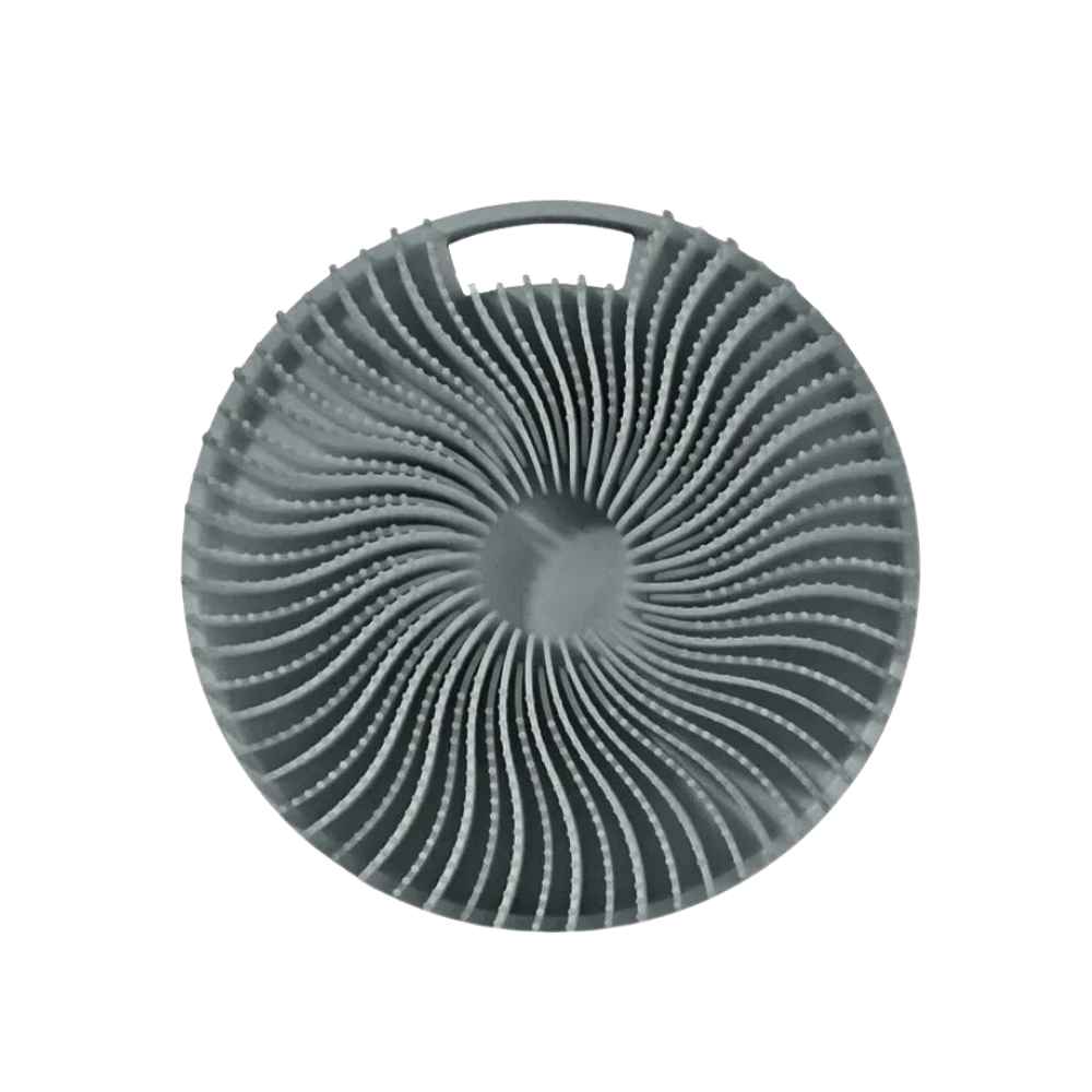 Silicone Shower Scrub with soft bristles, designed for gentle exfoliation and mold resistance.
