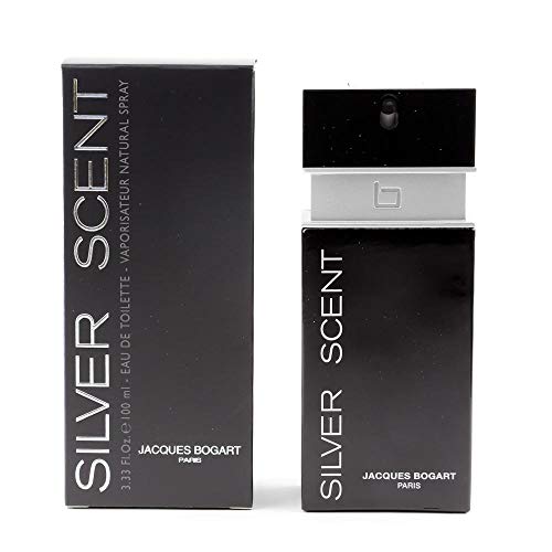 Bottle of Silver Scent Eau de Toilette by Jacques Bogart, showcasing its sleek design and elegant packaging.