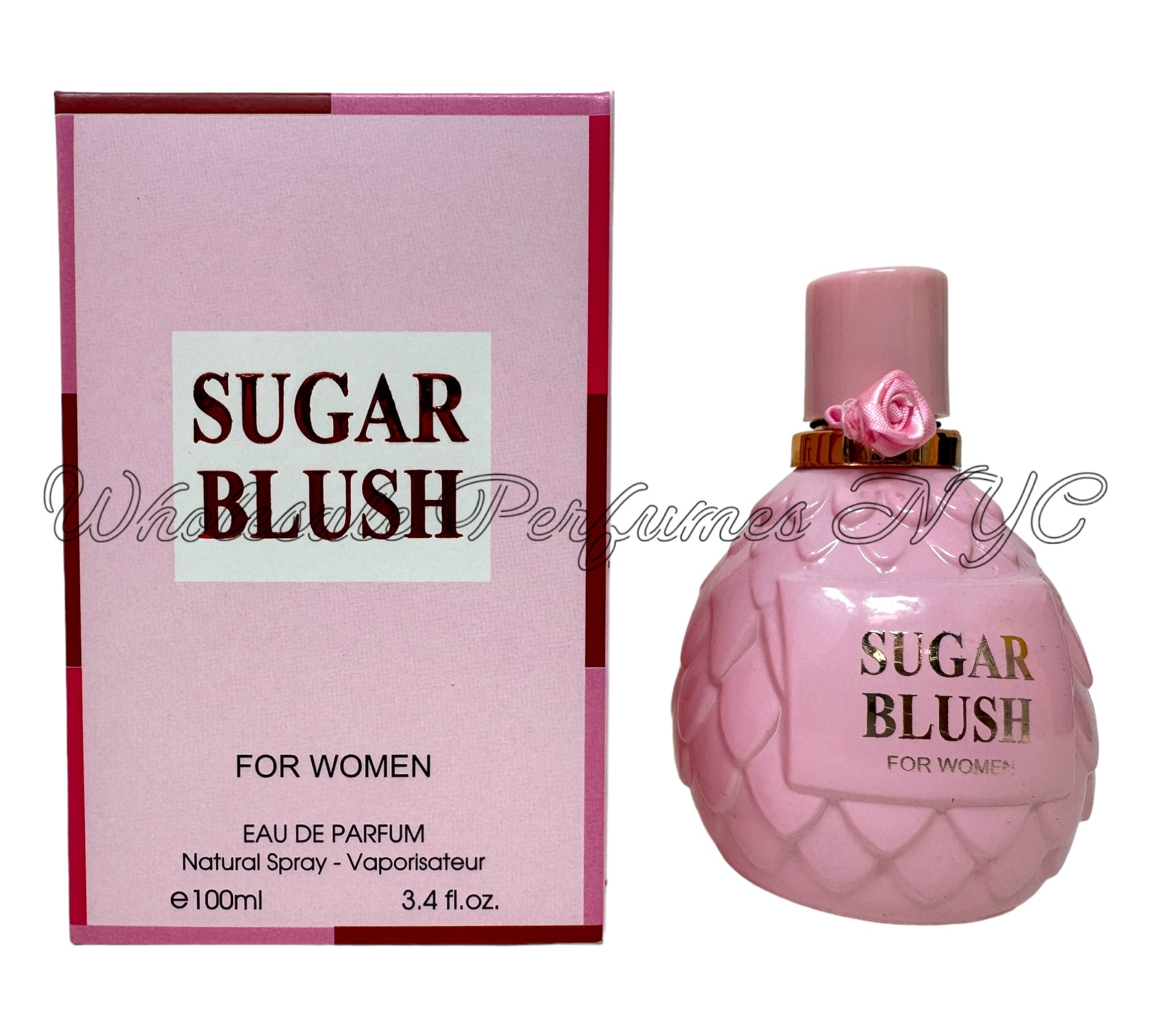 Sugar Blush for Women Eau de Parfum Spray in an elegant bottle, part of the Fragrance Couture Collection.