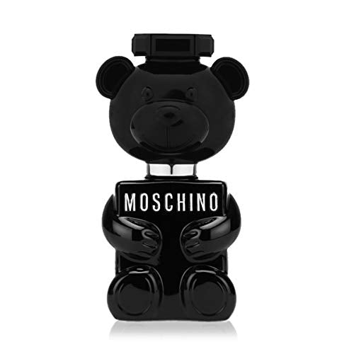 Moschino Toy Boy Eau de Parfum in a teddy bear-shaped bottle, showcasing its playful design.