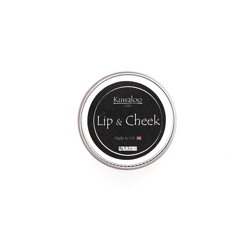 Vegan Mineral Makeup Lip and Cheek Balm in Water Lily, showcasing its natural ingredients and eco-friendly packaging.