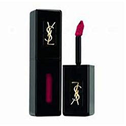 Yves Saint Laurent Vernis à Lèvres Vinyl Cream Liquid Lipstick in shade 409 Burgundy Vibes, showcasing its rich burgundy color and sleek packaging.