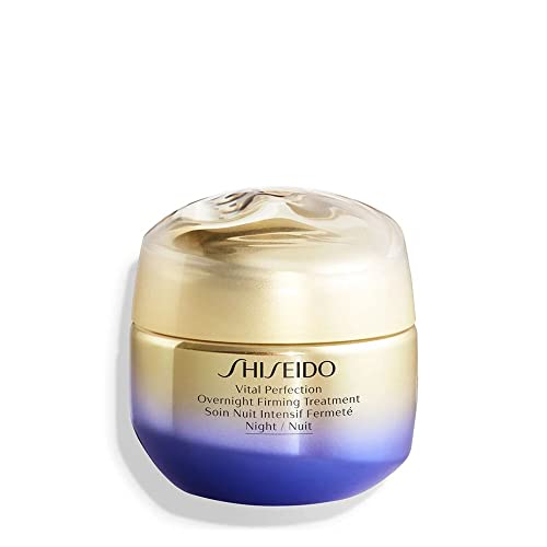 Shiseido Vital Protection Overnight Firming Treatment in elegant packaging, showcasing its luxurious texture and design.