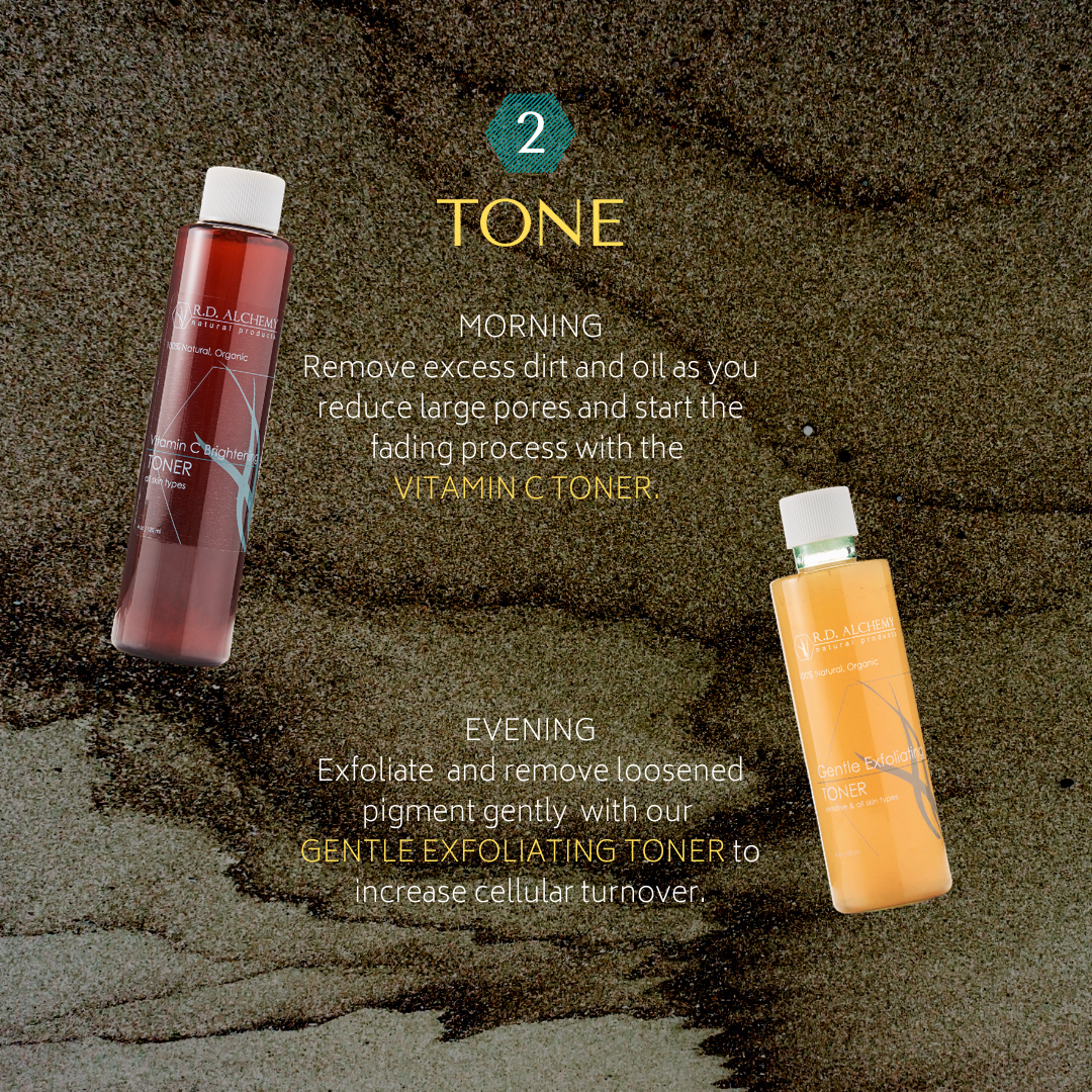 A bottle of Vitamin C Cleanser for normal to combination skin, designed to reduce sun spots and age spots.