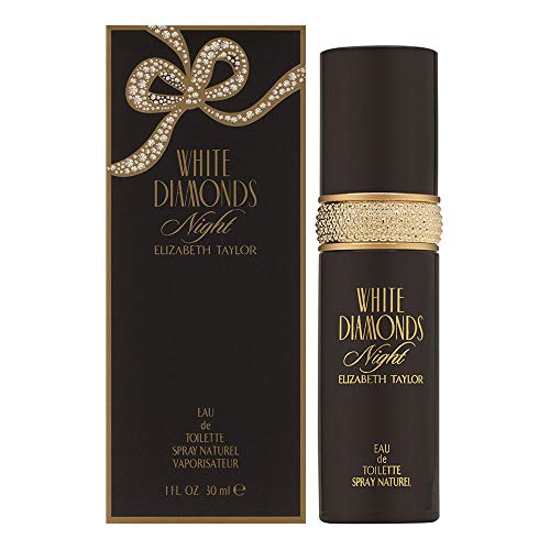 White Diamonds Night Eau de Toilette by Elizabeth Taylor, featuring a sparkling diamond-inspired bottle design.