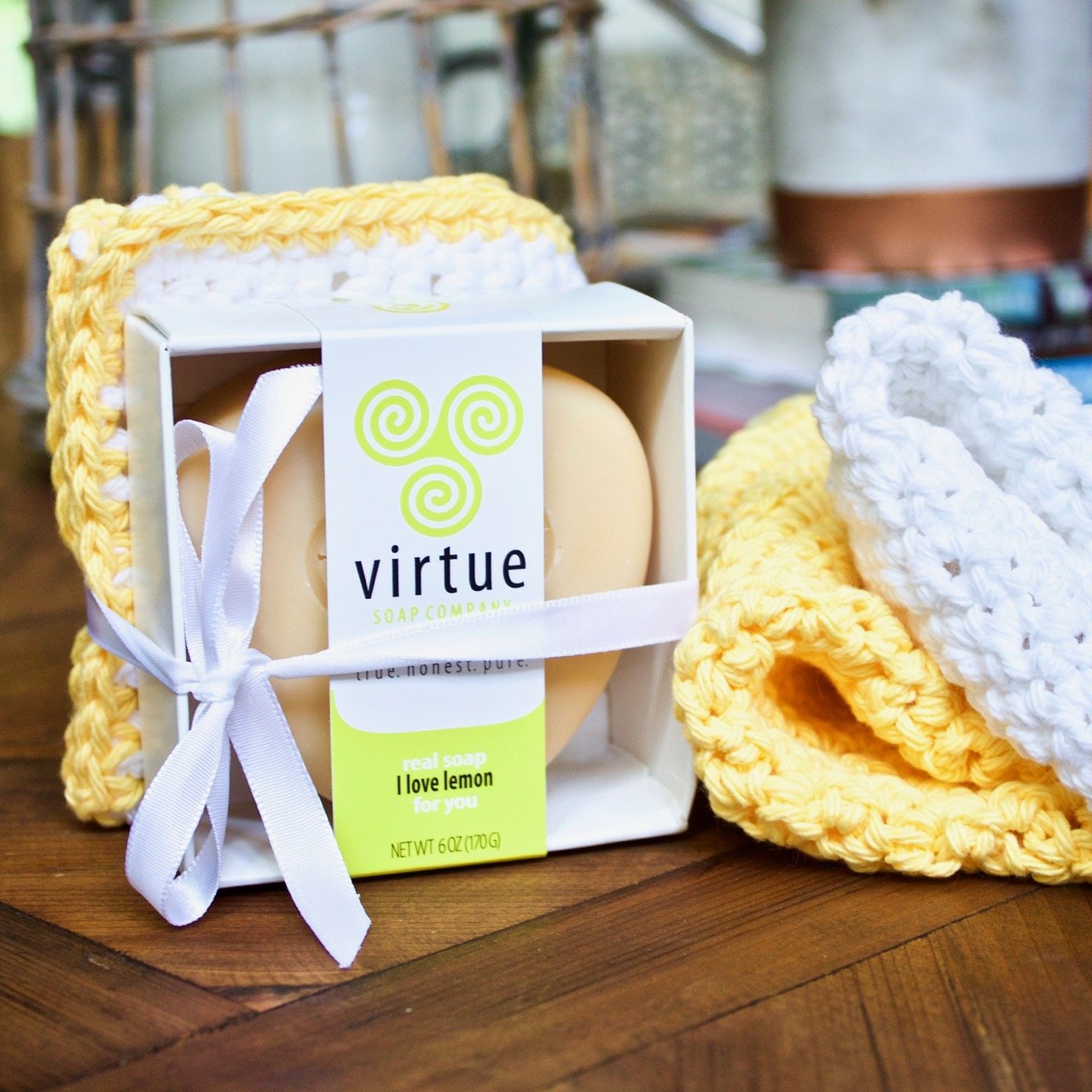 A 6oz bar of handcrafted lemon soap with a vibrant yellow color, showcasing its artisan quality and natural ingredients.