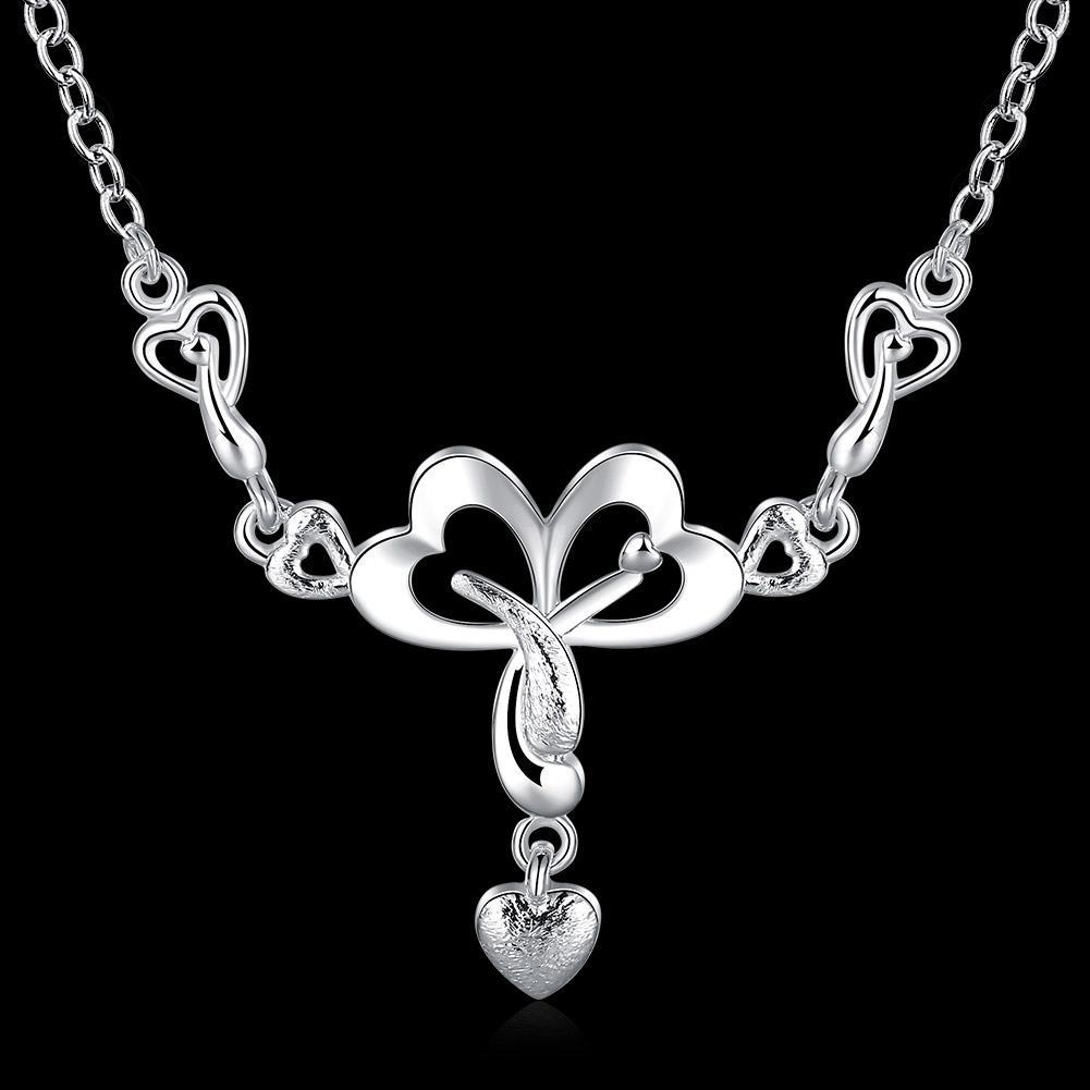 Elegant Zoey Necklace in 18K white gold plating adorned with sparkling crystals, displayed in a white gift box.
