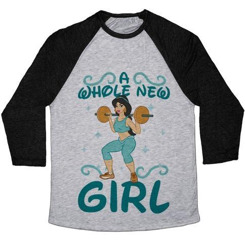 Main A WHOLE NEW GIRL UNISEX TRI-BLEND BASEBALL TEE image