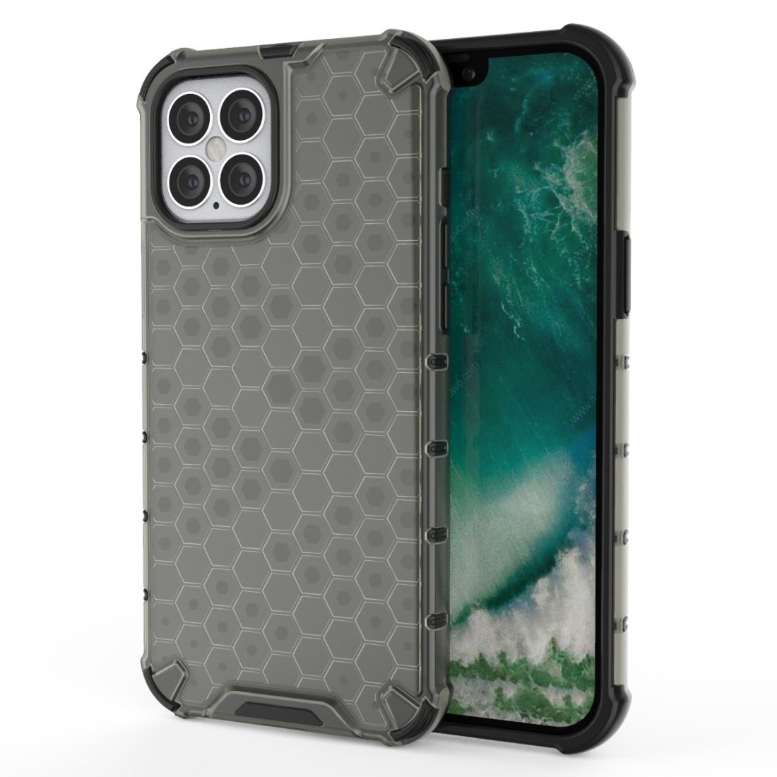 Main AMZER Honeycomb SlimGrip Hybrid Bumper Case for iPhone 12 Pro image