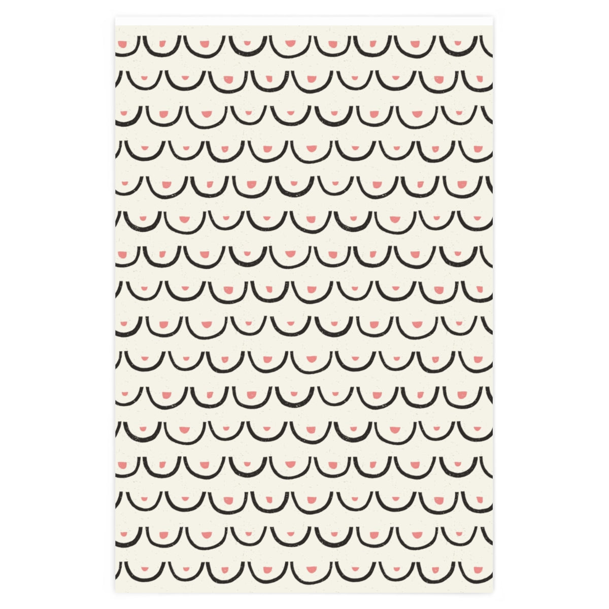 Colorful Boob Wrapping Paper featuring playful illustrations, rolled up and ready for gift wrapping.