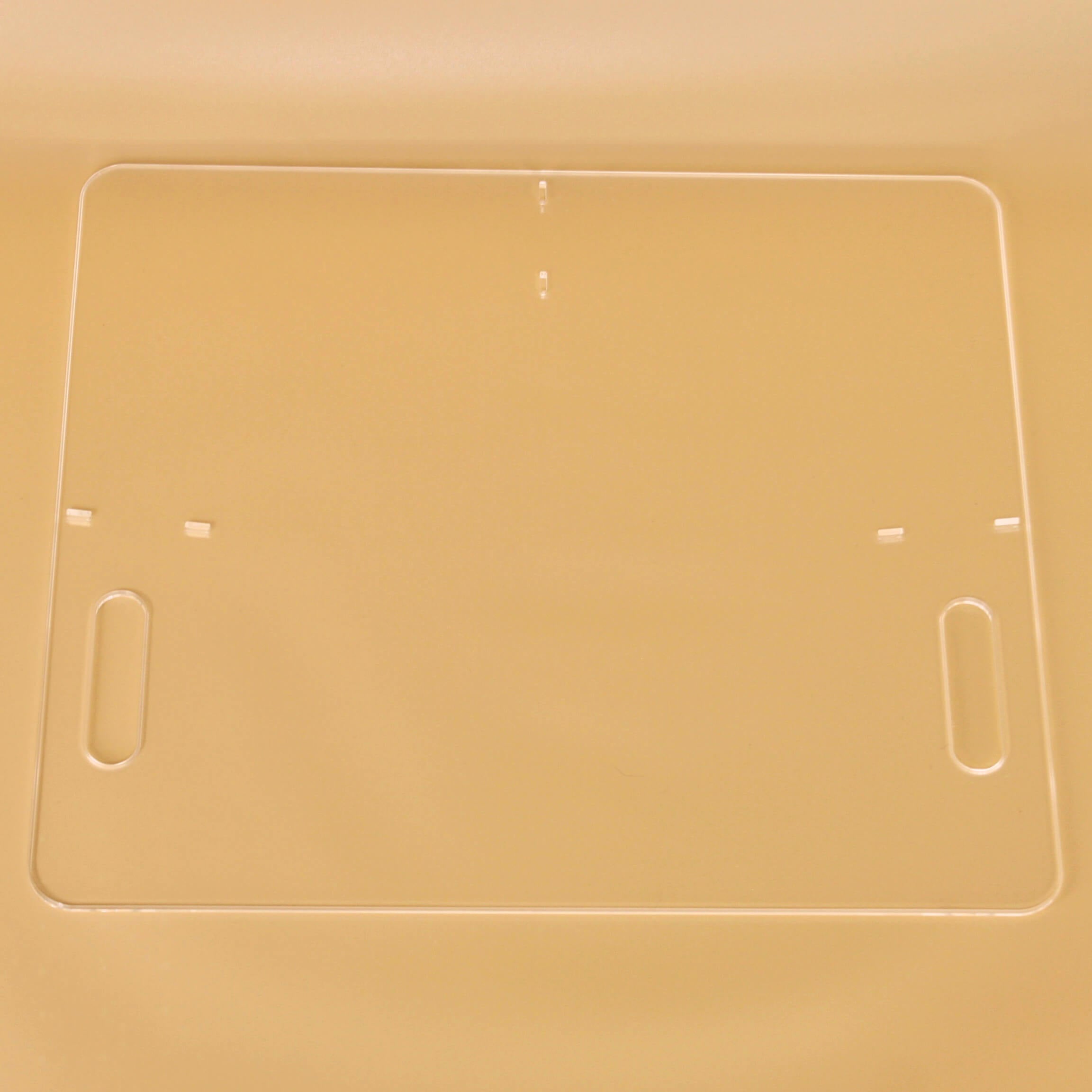 Grand Entrance Tray for The Candelabra, large size, clear and silver options, featuring 'Happy Birthday' design and sturdy handles.