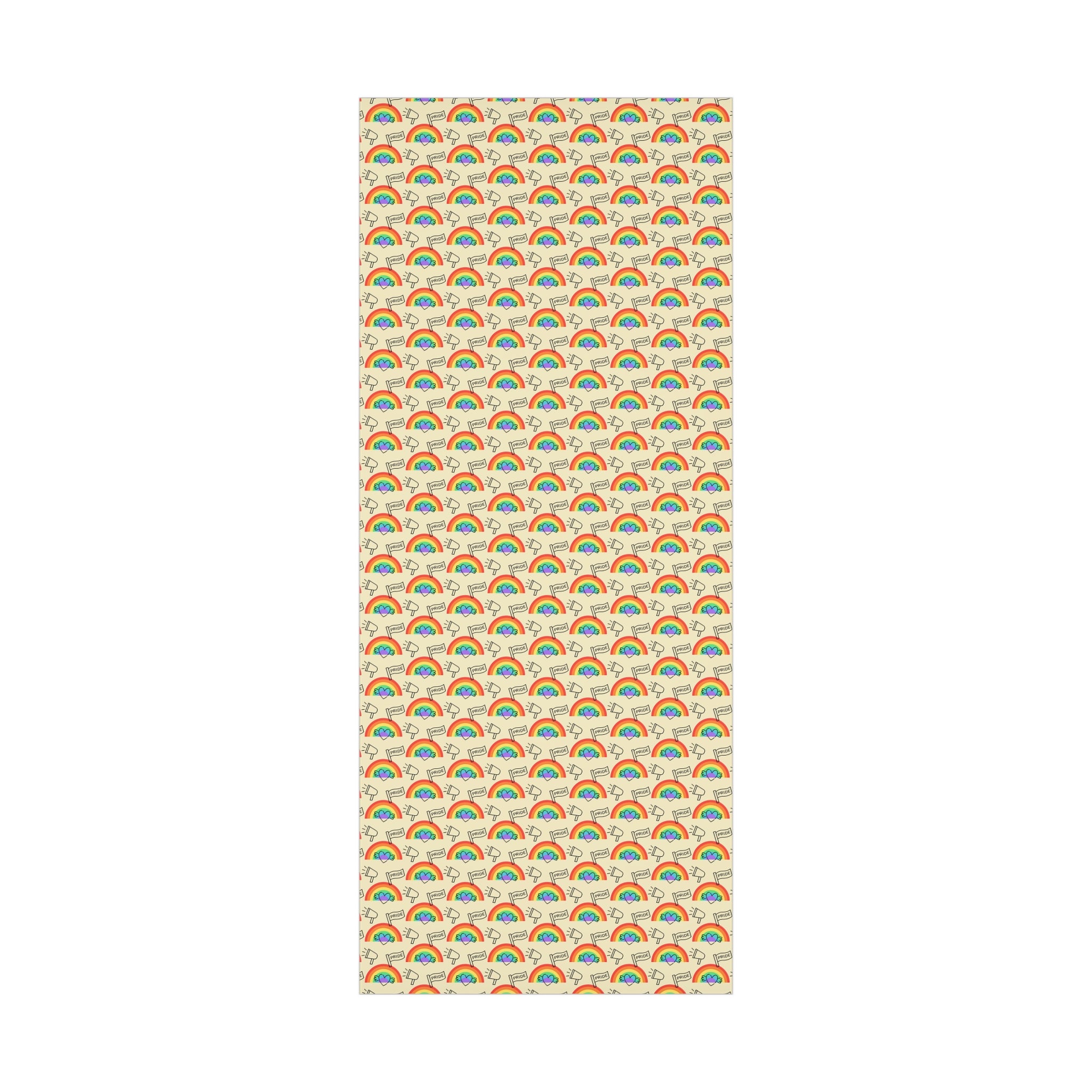 Vibrant Pride Wrapping Paper in matte and satin finishes, showcasing colorful designs celebrating love and diversity.