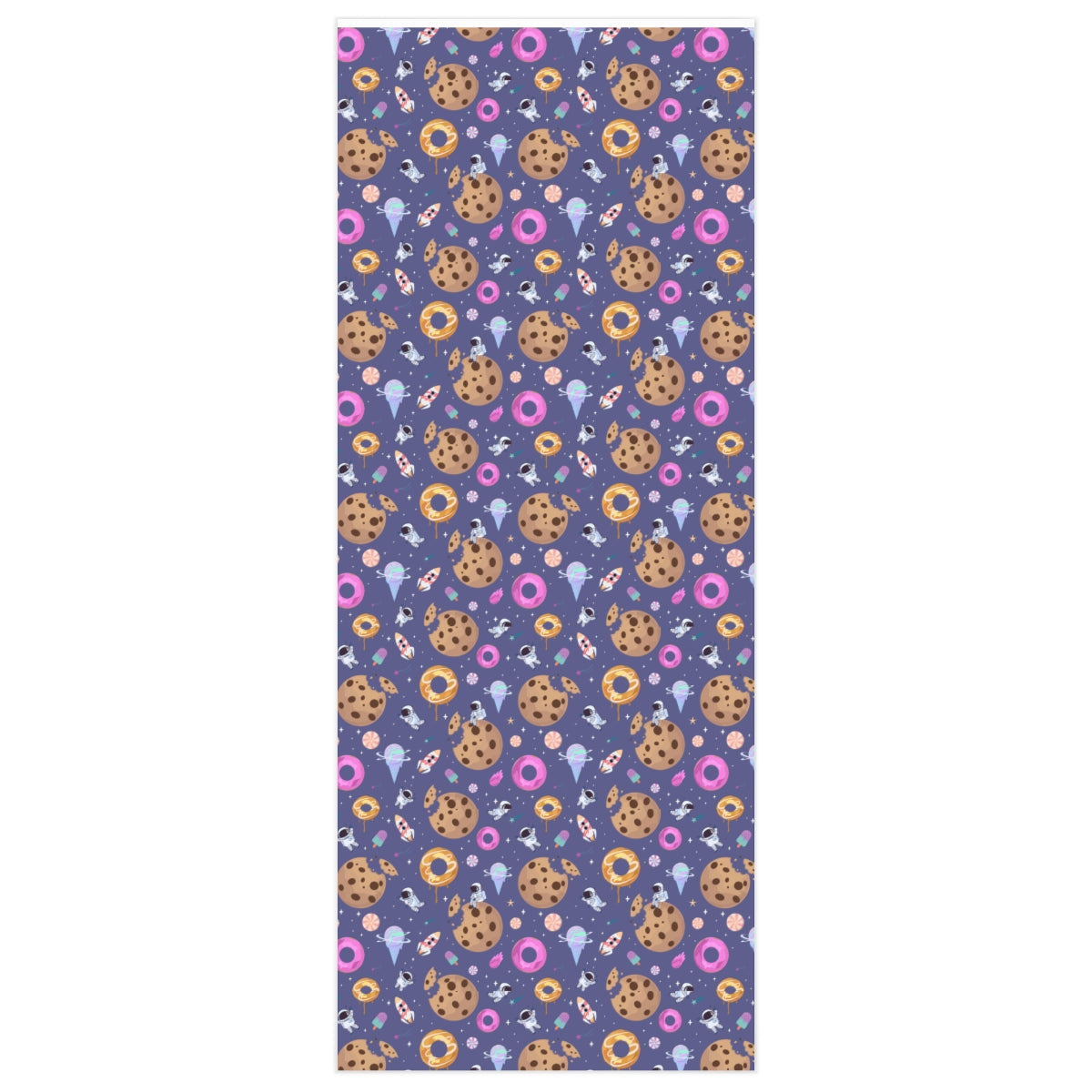 Colorful Space Cookie Wrapping Paper featuring vibrant space-themed designs, perfect for gift wrapping.
