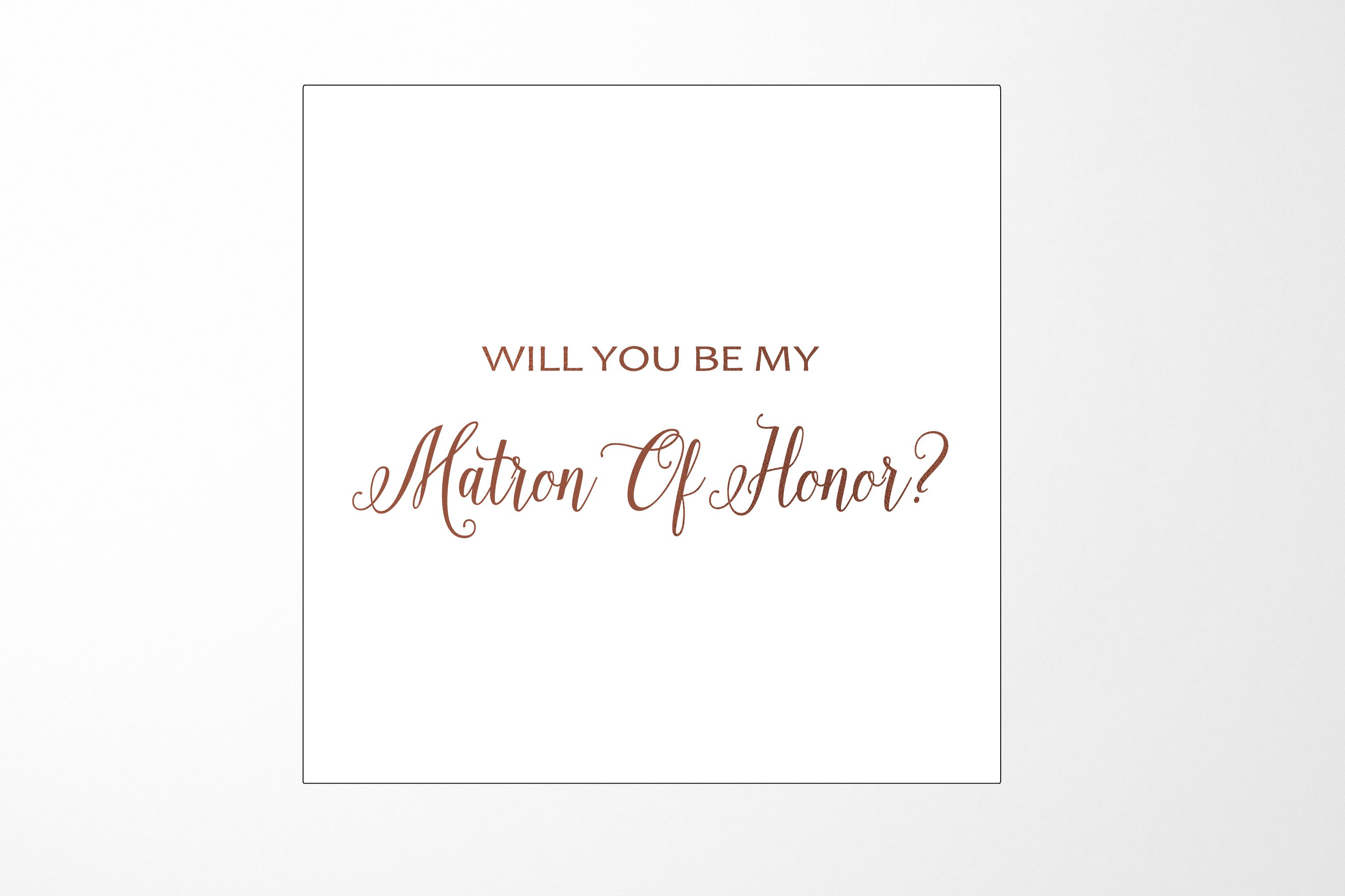 Elegant white proposal box with metallic writing, available in three sizes for gifting.