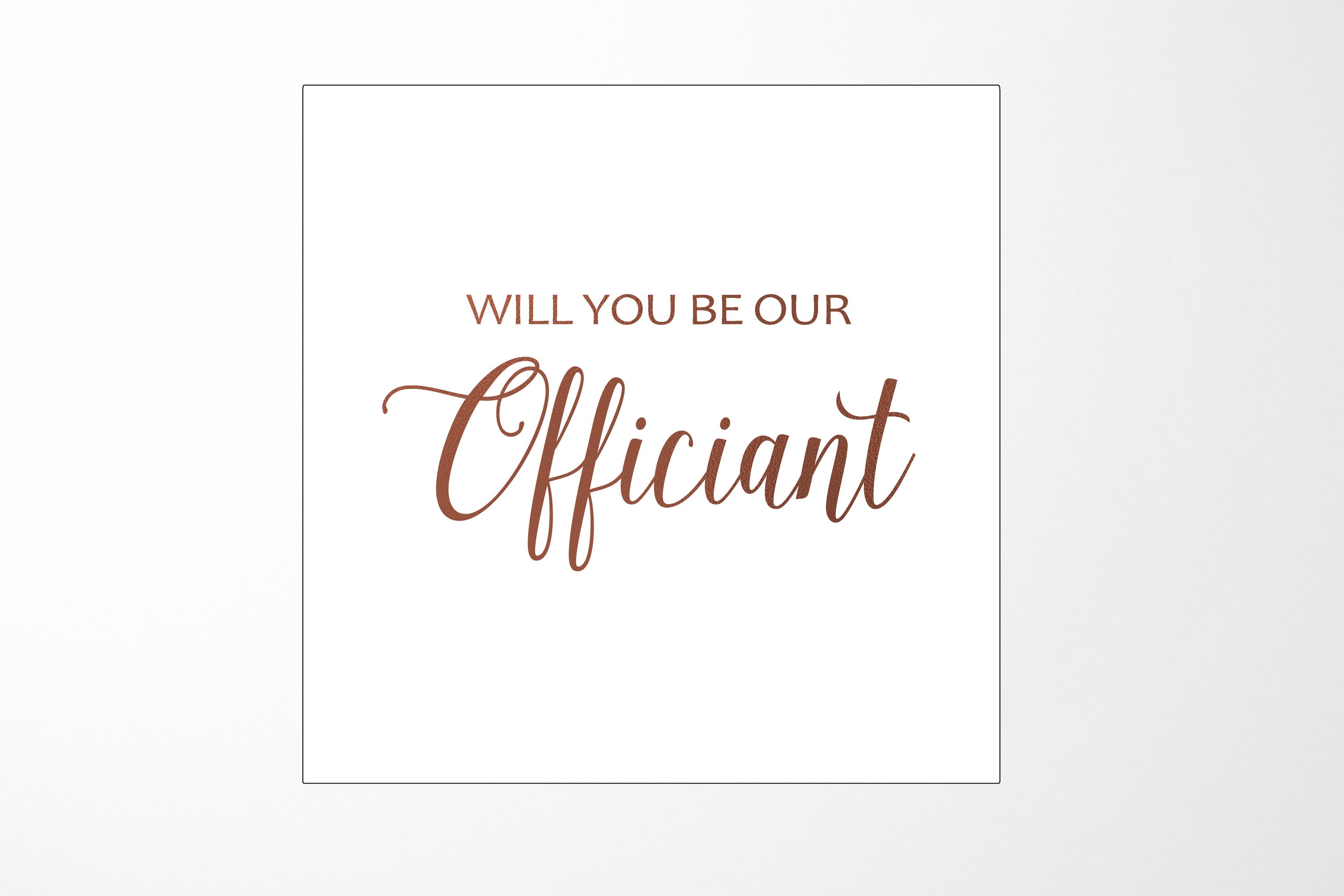 Elegant white proposal box with metallic writing, showcasing a clean design without borders or ribbons.