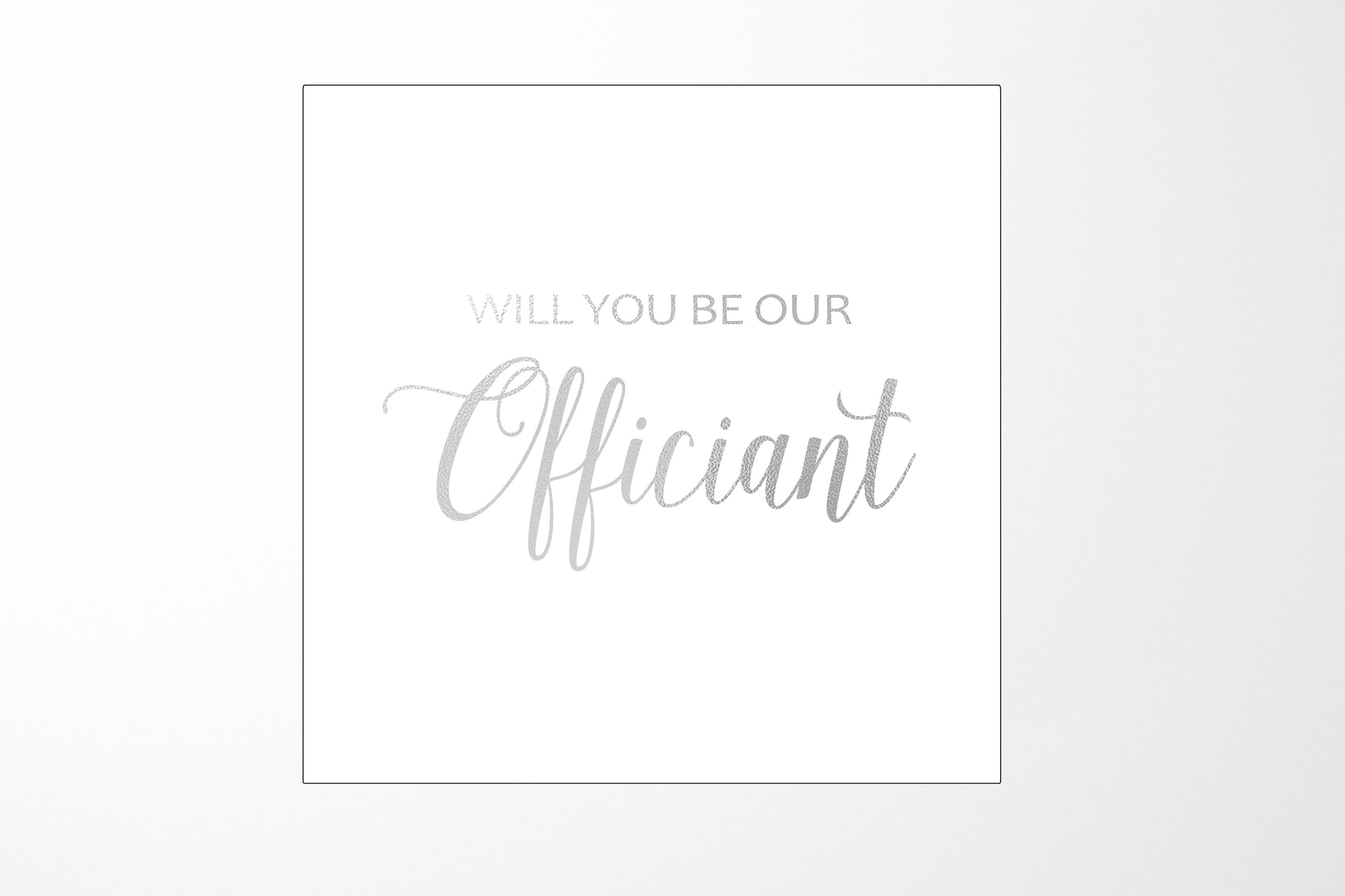 Elegant white proposal box with metallic writing, showcasing a clean design without borders or ribbons.