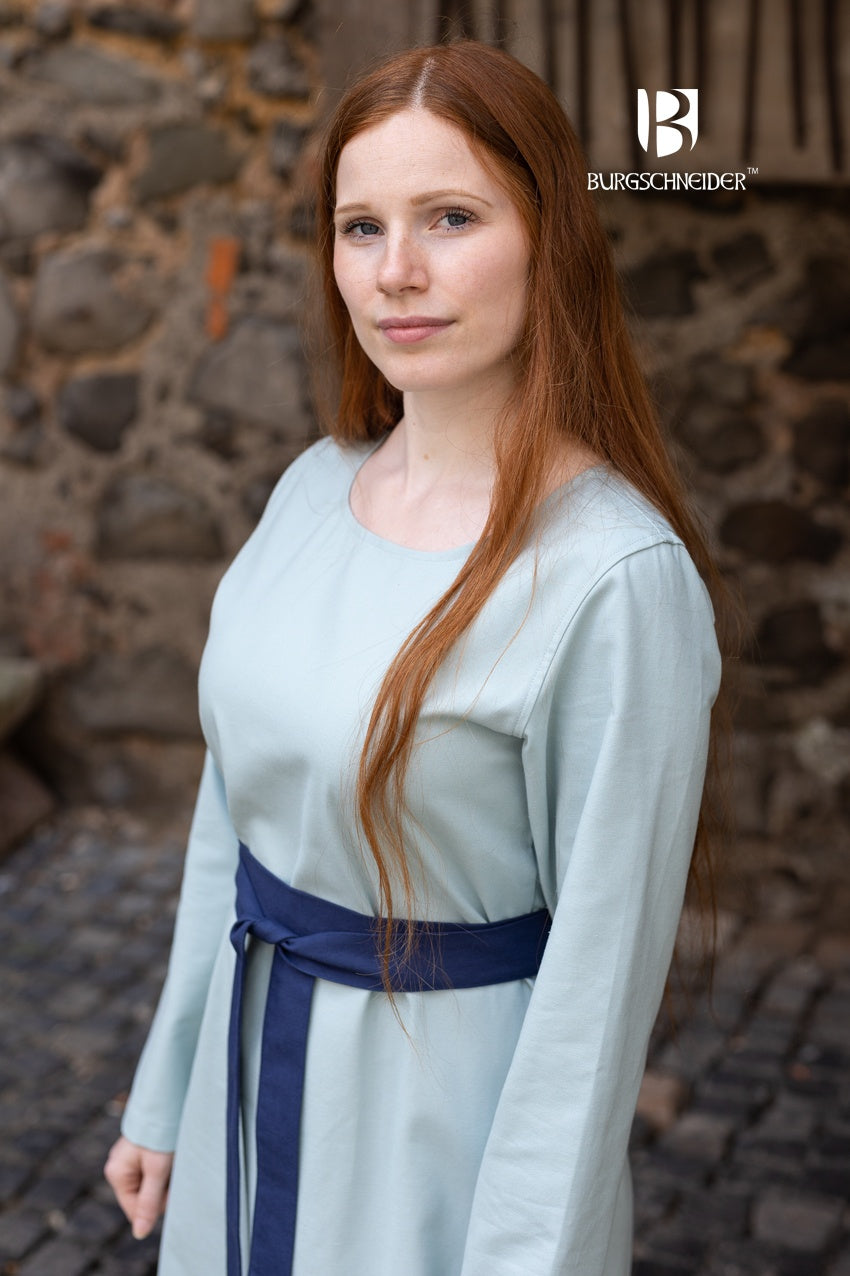 Hedwig Dark Blue Belt made of 100% cotton, featuring a front tie design, perfect for dresses and fantasy costumes.