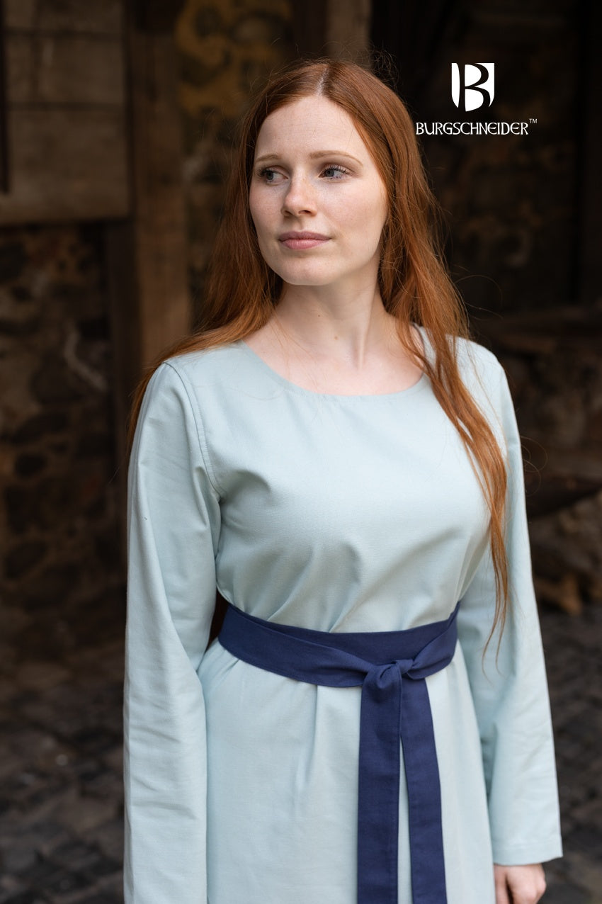 Hedwig Dark Blue Belt made of 100% cotton, featuring a front tie design, perfect for dresses and fantasy costumes.