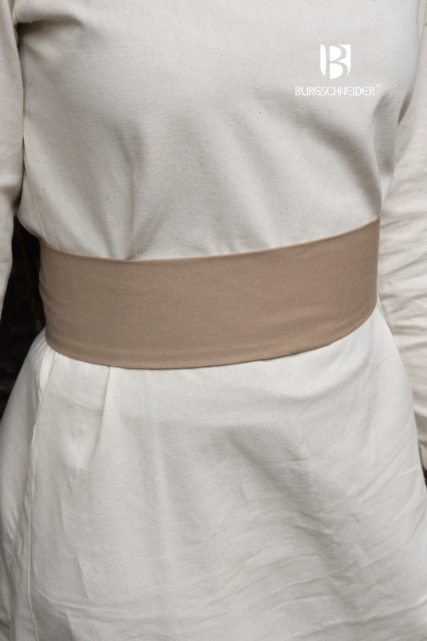 Elegant Sieglinde Hemp Belt made from 100% cotton, featuring two back ribbons for a secure fit.