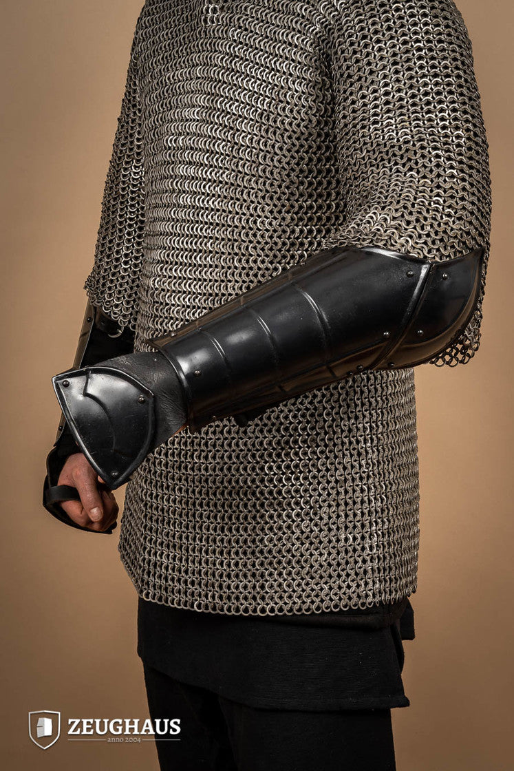 Bracers Champion Burnished featuring fluted design for arm protection and flexibility, suitable for various activities.