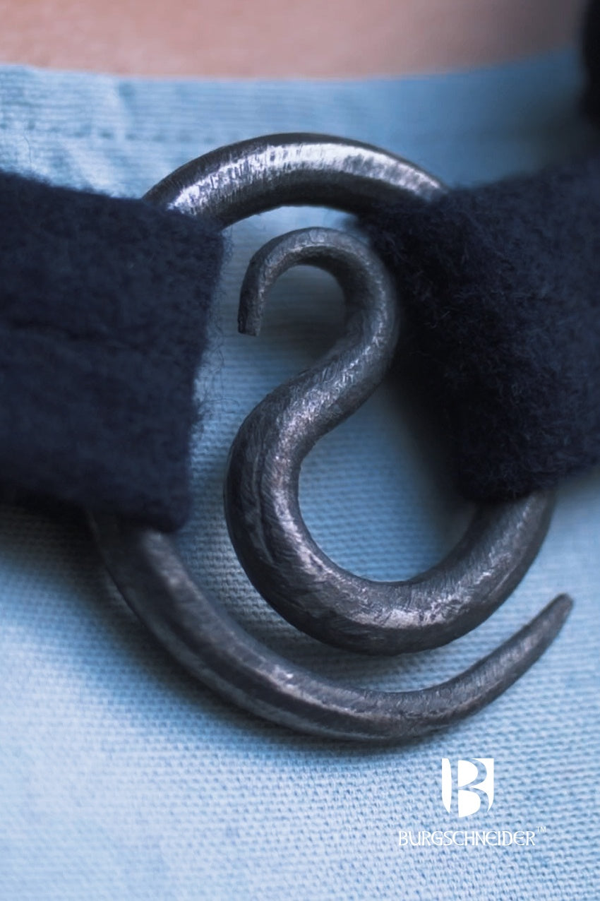 Elegant Spiral Brooch Lukka in Gun Metal, showcasing its unique spiral design and handmade craftsmanship.