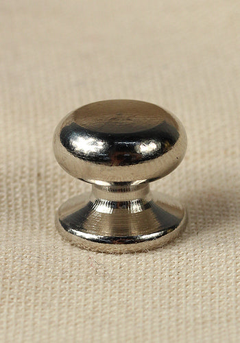 Set of 5 button rivets made of brass and iron, showcasing various finishes including raw brass, nickel, gold, and antique brass.