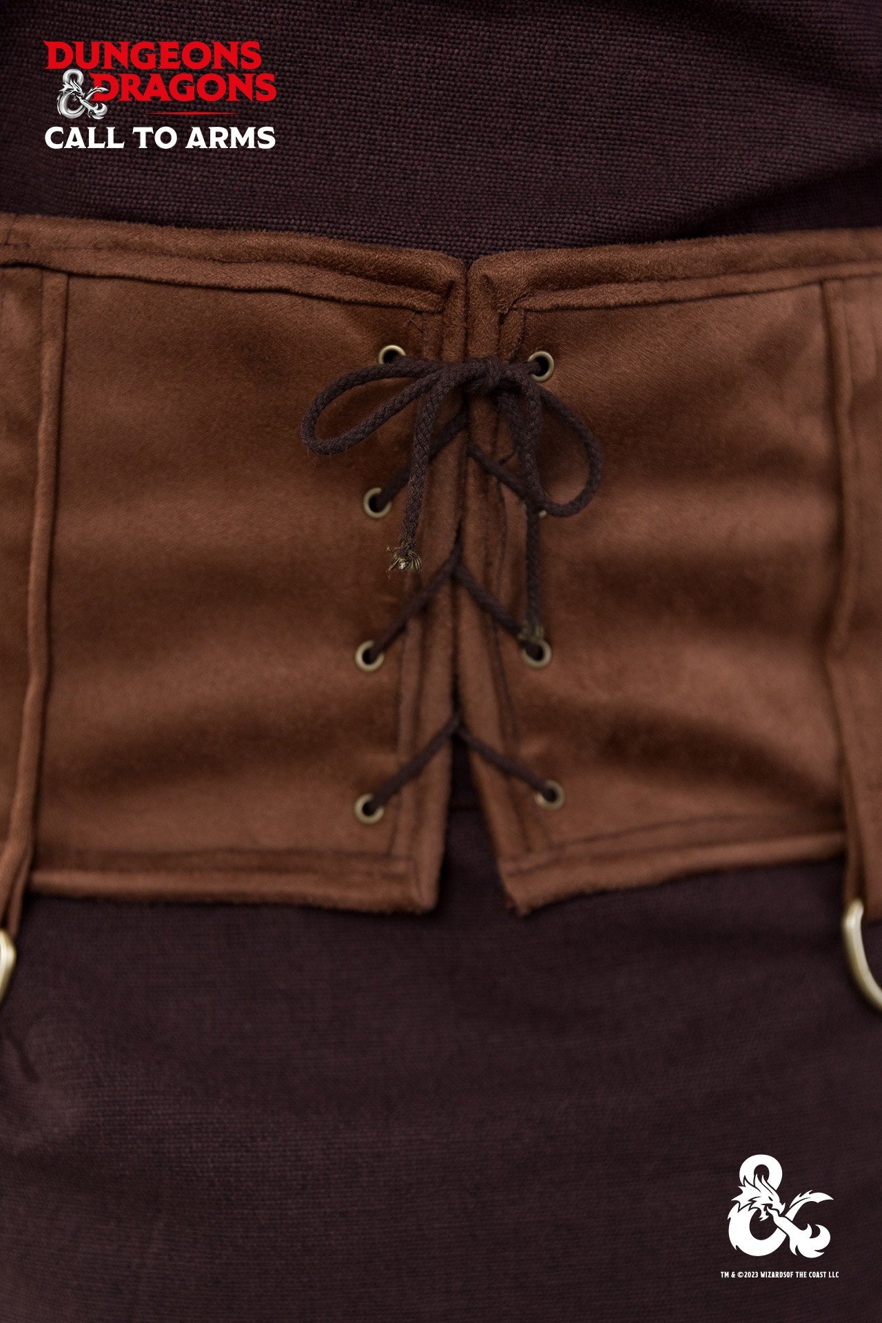 Dungeons & Dragons Barbarian Belt featuring faux suede exterior and D-ring straps for gear customization.