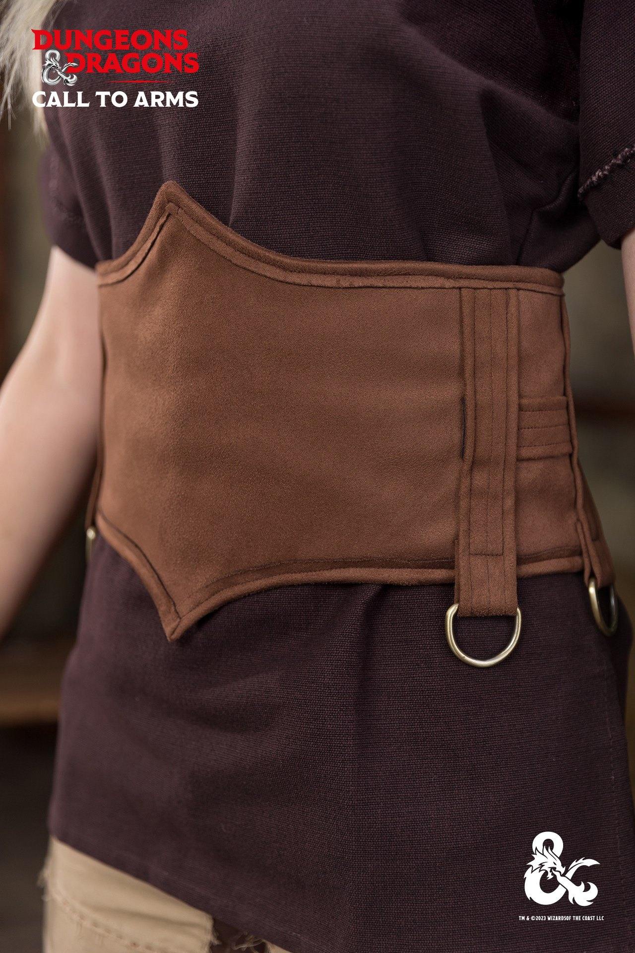 Dungeons & Dragons Barbarian Belt featuring faux suede exterior and D-ring straps for gear customization.