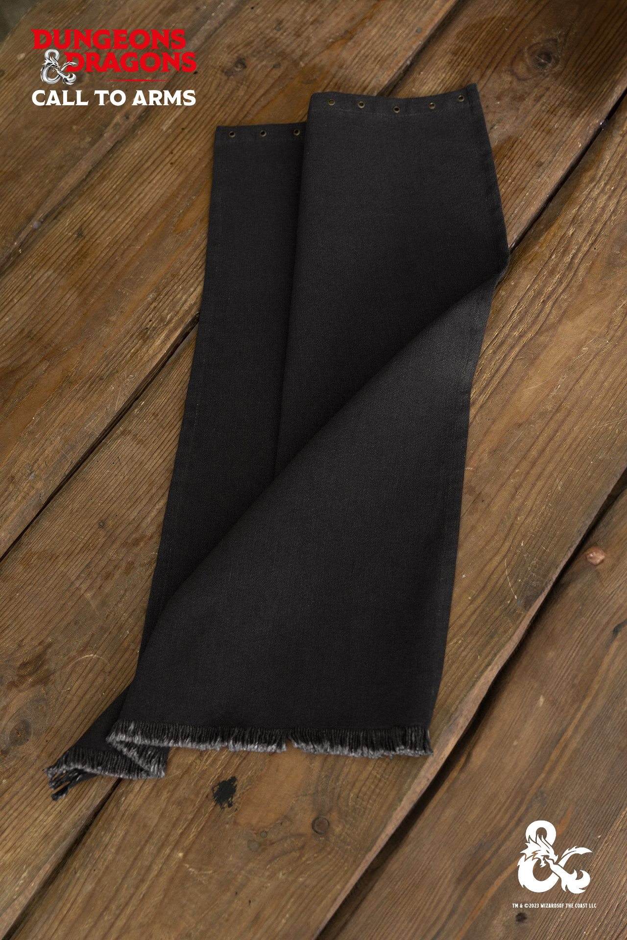 Black Dungeons & Dragons Barbarian Loincloth designed for adventurers, featuring a one-size-fits-all design for an authentic warrior look.