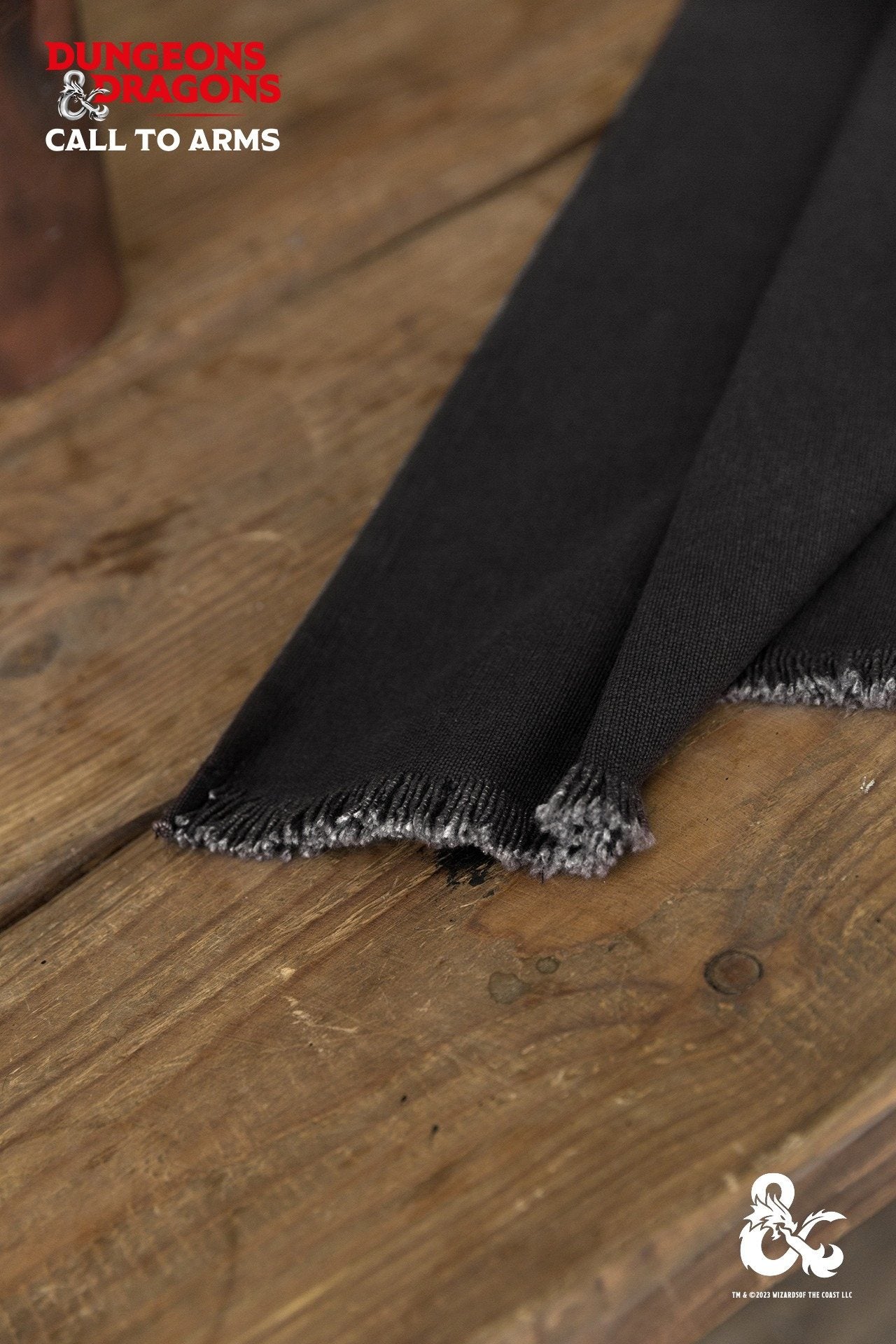 Black Dungeons & Dragons Barbarian Loincloth designed for adventurers, featuring a one-size-fits-all design for an authentic warrior look.