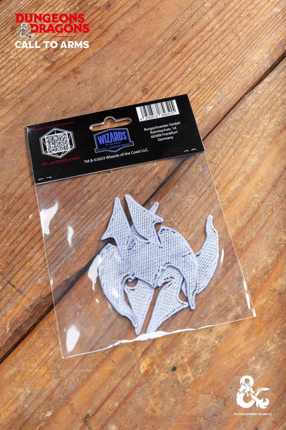 Dungeons & Dragons Paladin Class Symbol Patch Set featuring vibrant designs and iron-on backing for easy application.